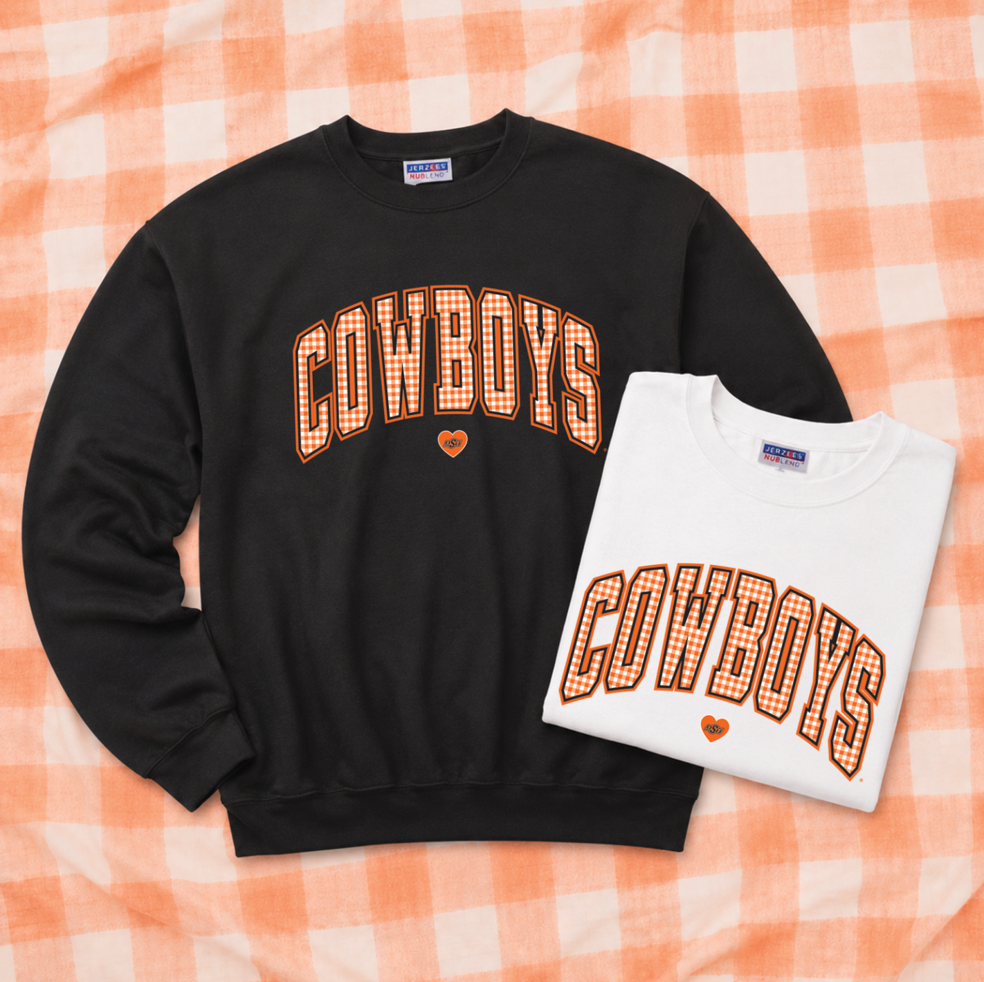 OK STATE 2026: Cowboys Gingham (SWEATSHIRT)